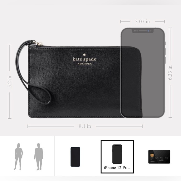 Kate Spade ~ Staci Medium L Zip Wristlet in Light Rosebud - Picture 6 of 9